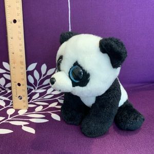 TY Beanie Boos - Baboo Plush Panda - Small 6” with blue glitter eyes